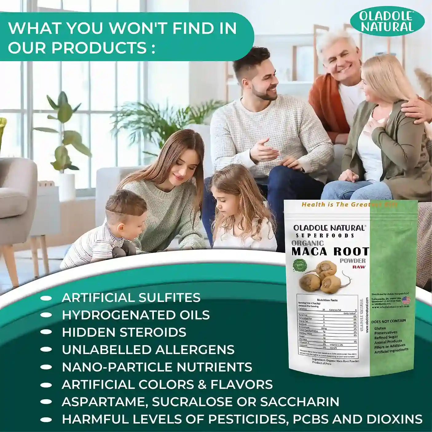 Oladole Natural Organic Maca Root Powder 240 gm