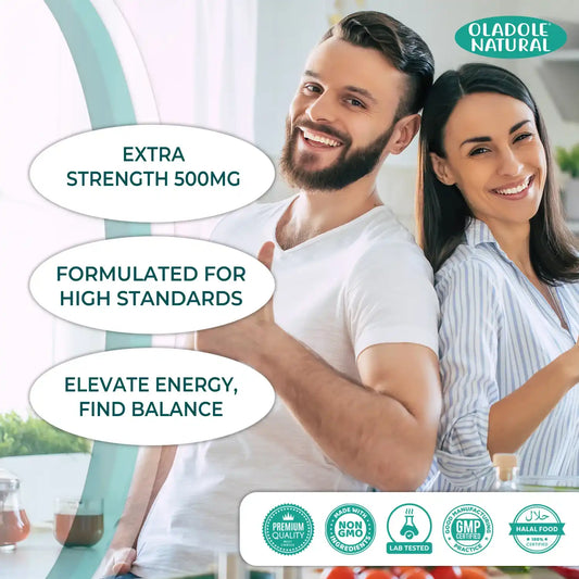 Oladole Natural Maca Root Extract 500mg 120 Vegan Capsules