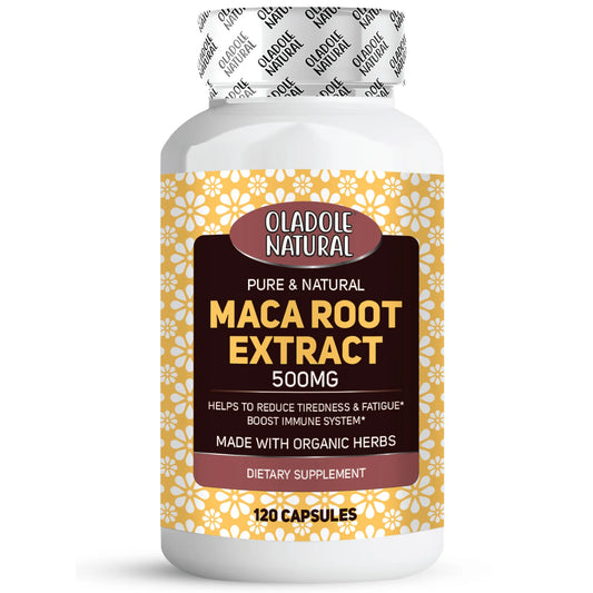 Oladole Natural Maca Root Extract 500mg 120 Vegan Capsules