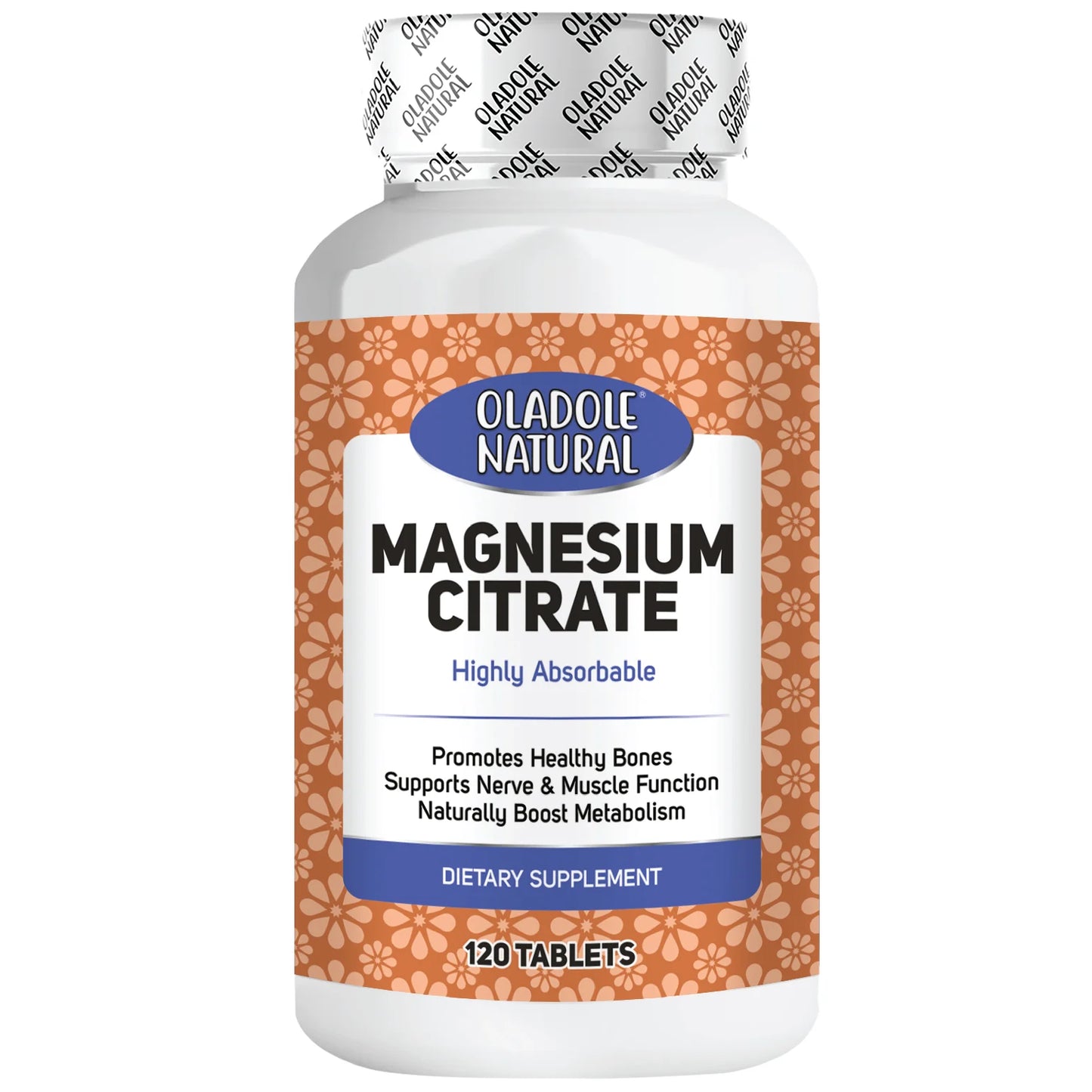 Oladole Natural Highly Absorbable Magnesium Citrate 420mg 120 Tablets
