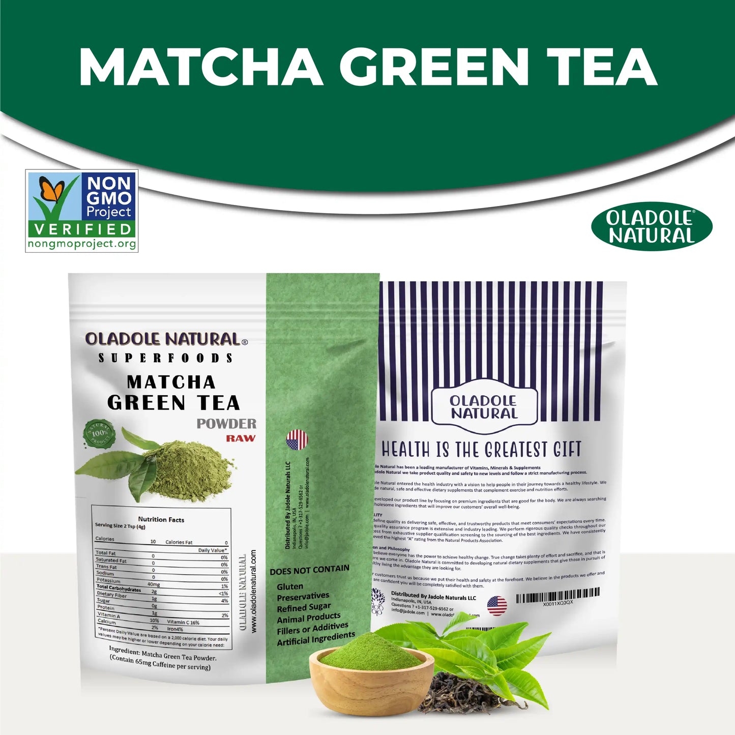 Oladole Natural Raw Matcha Green Tea Powder 100 g