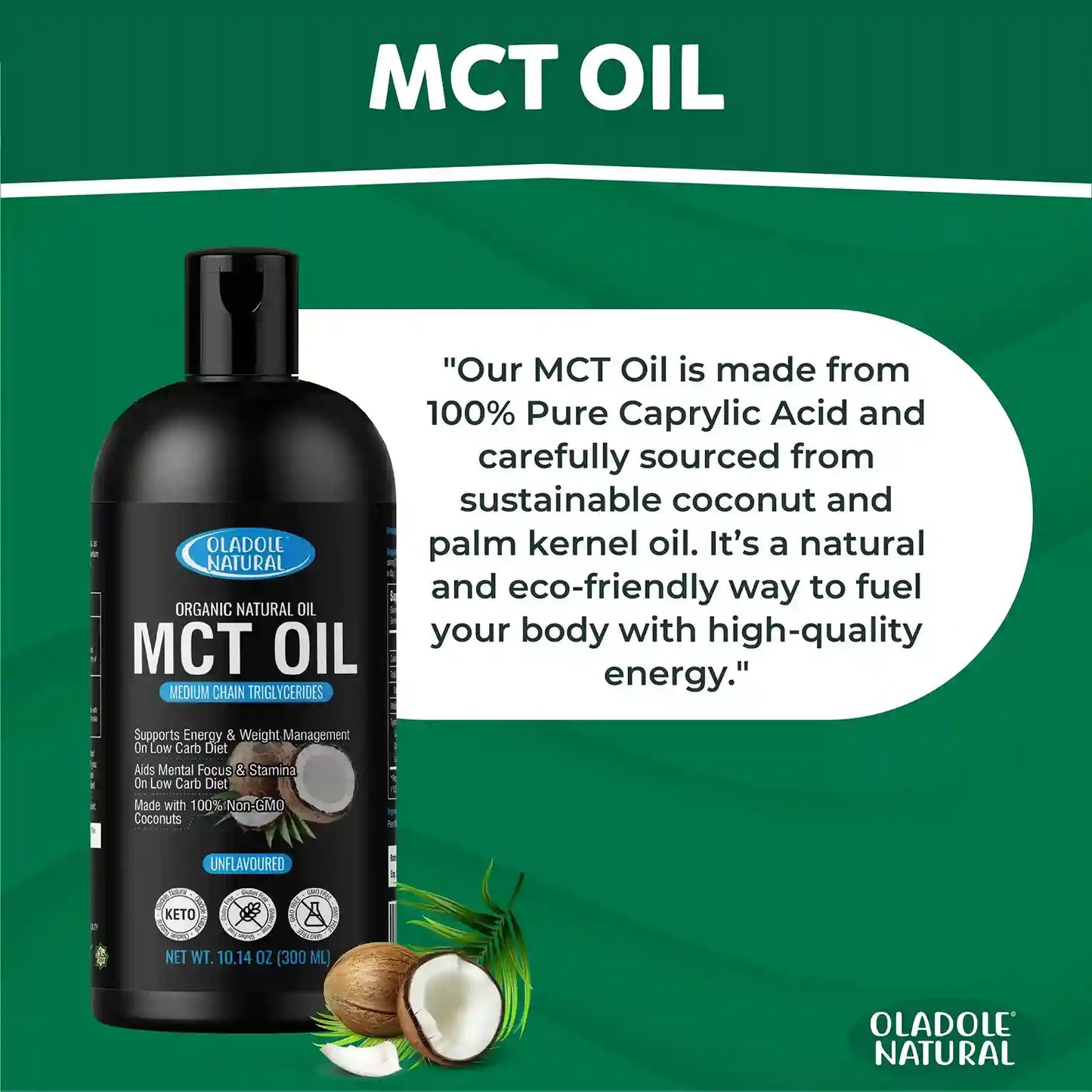 Oladole Natural Organic MCT Oil 300 ml