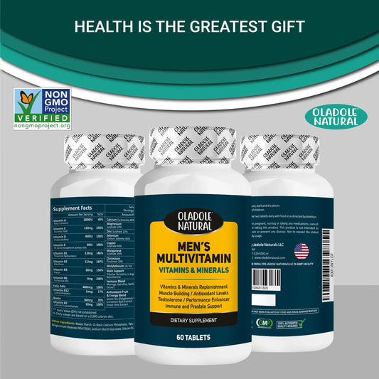 Oladole Natural Men's Multivitamin Supplement 60 Tablets