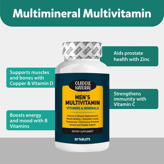 Oladole Natural Men's Multivitamin Supplement 60 Tablets