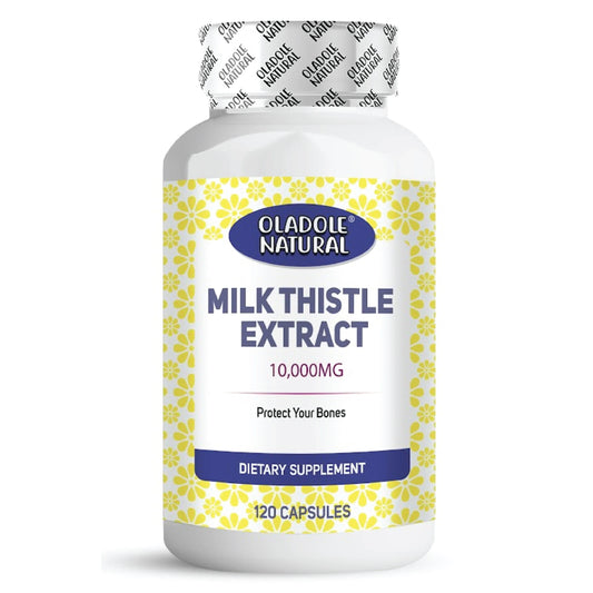 Oladole Natural Milk Thistle Marianum Silymarin 10000mg 120 Veg Capsules