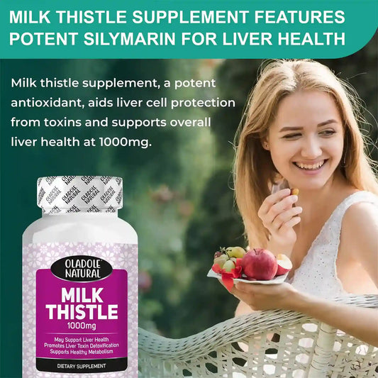 Oladole Natural Milk Thistle (1000 mg) - 50 Softgels