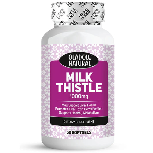 Oladole Natural Milk Thistle (1000 mg) - 50 Softgels