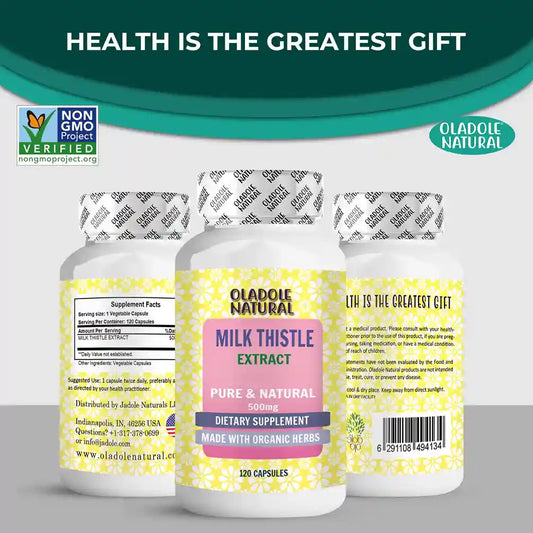 Oladole Natural Milk Thistle Extract 500 mg 120 Capsule