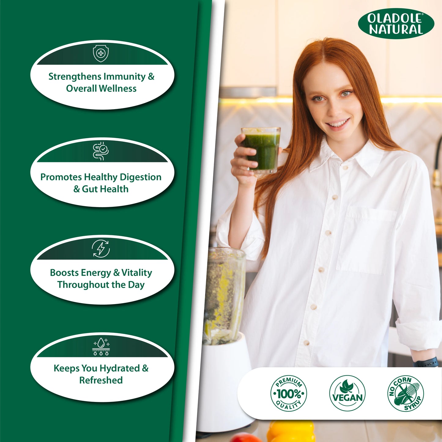 Oladole Natural Raw Organic Moringa Leaf Powder 200g