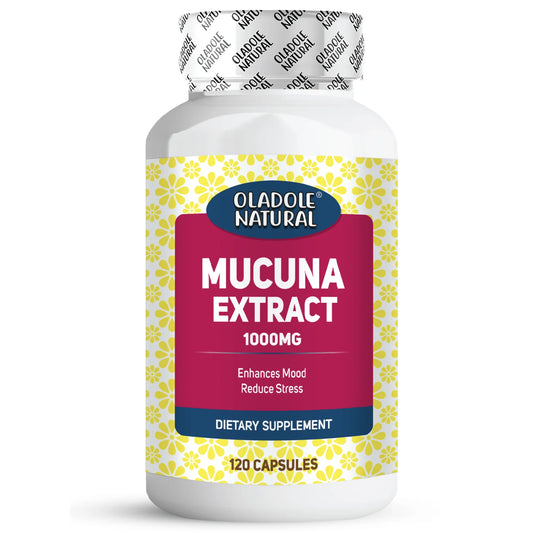 Oladole Natural Mucuna Extract 1000 mg, 120 Capsule