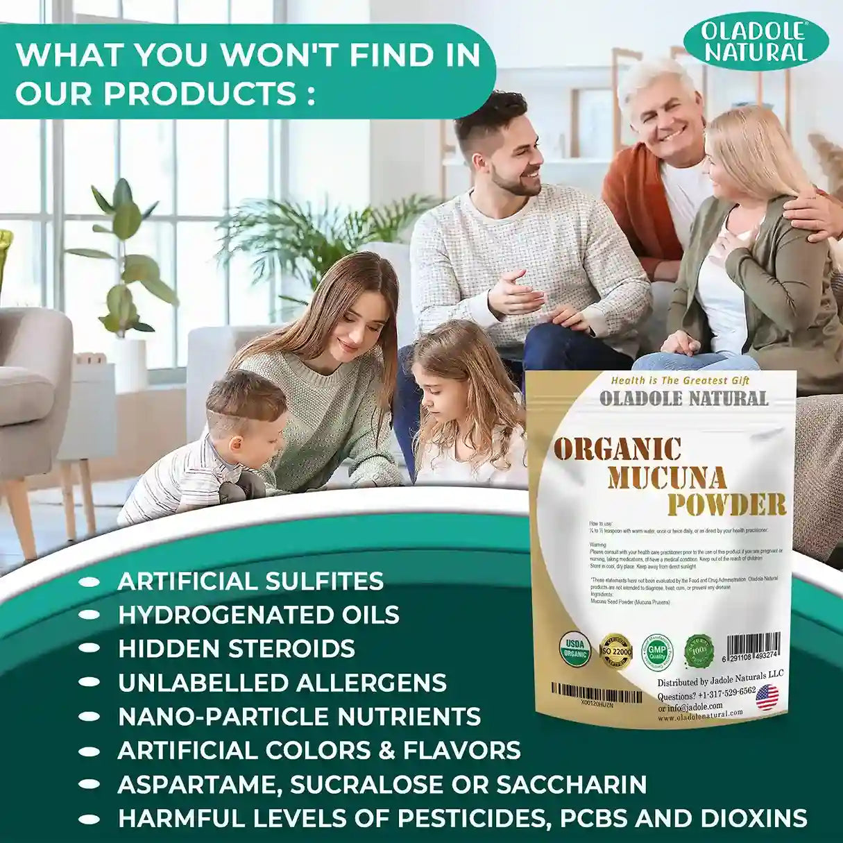 Oladole Natural Organic Mucuna Powder 100g