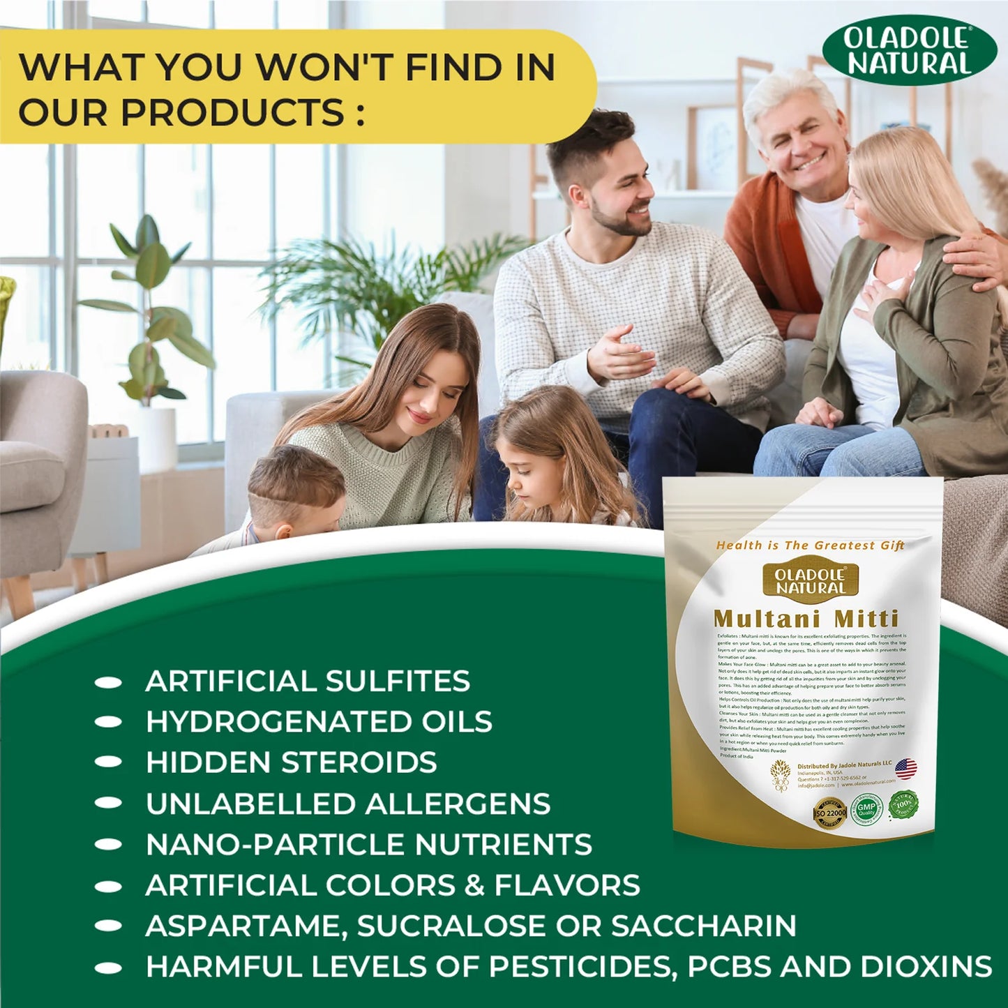 Oladole Natural Multani Mitti Powder 100g