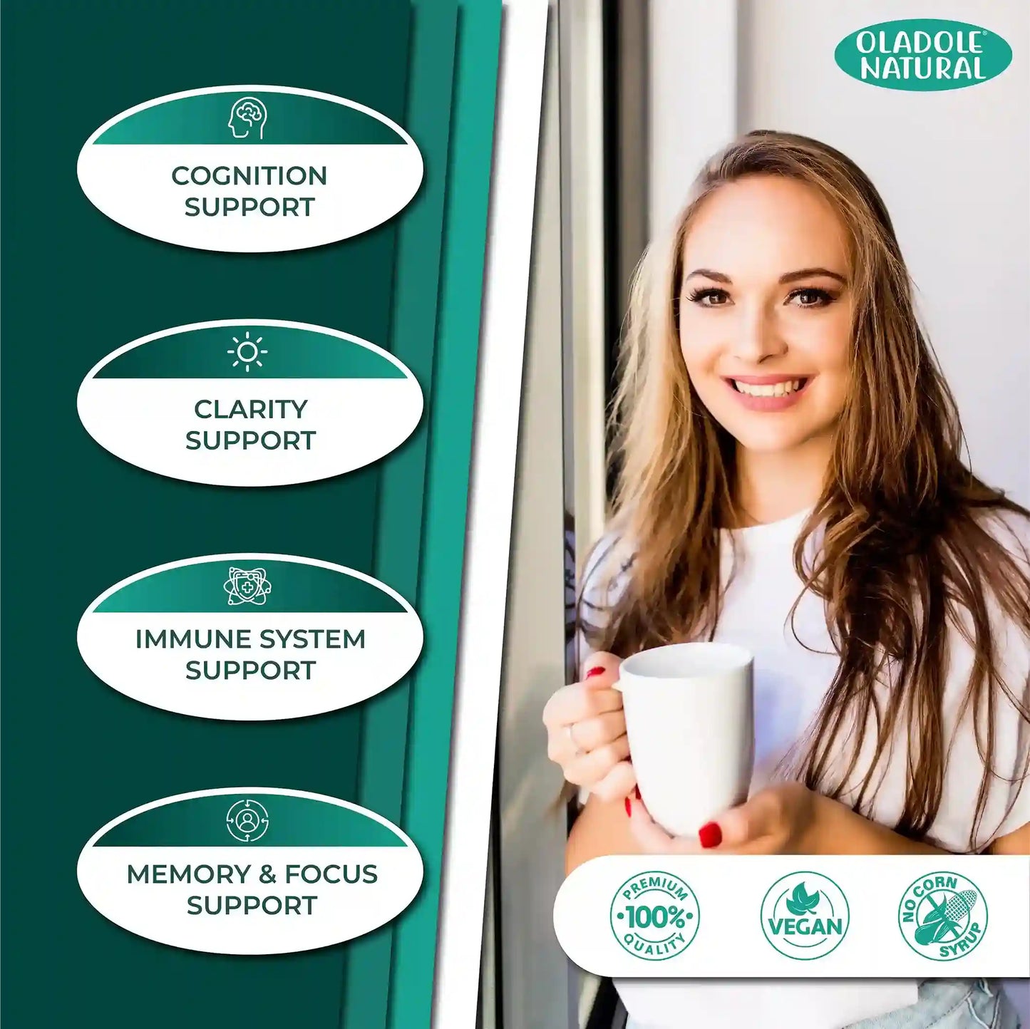 Oladole Natural Mushroom Complex - 90 Capsules