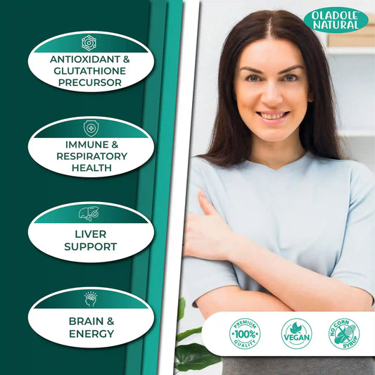 Oladole Natural N-Acetyl Cysteine NAC 1000mg, 120 Tablets