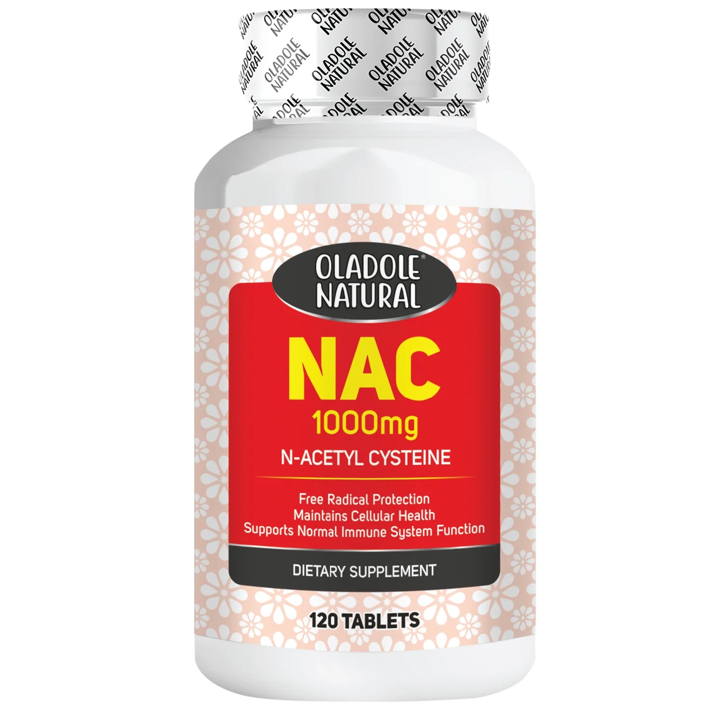 Oladole Natural N-Acetyl Cysteine NAC 1000mg, 120 Tablets