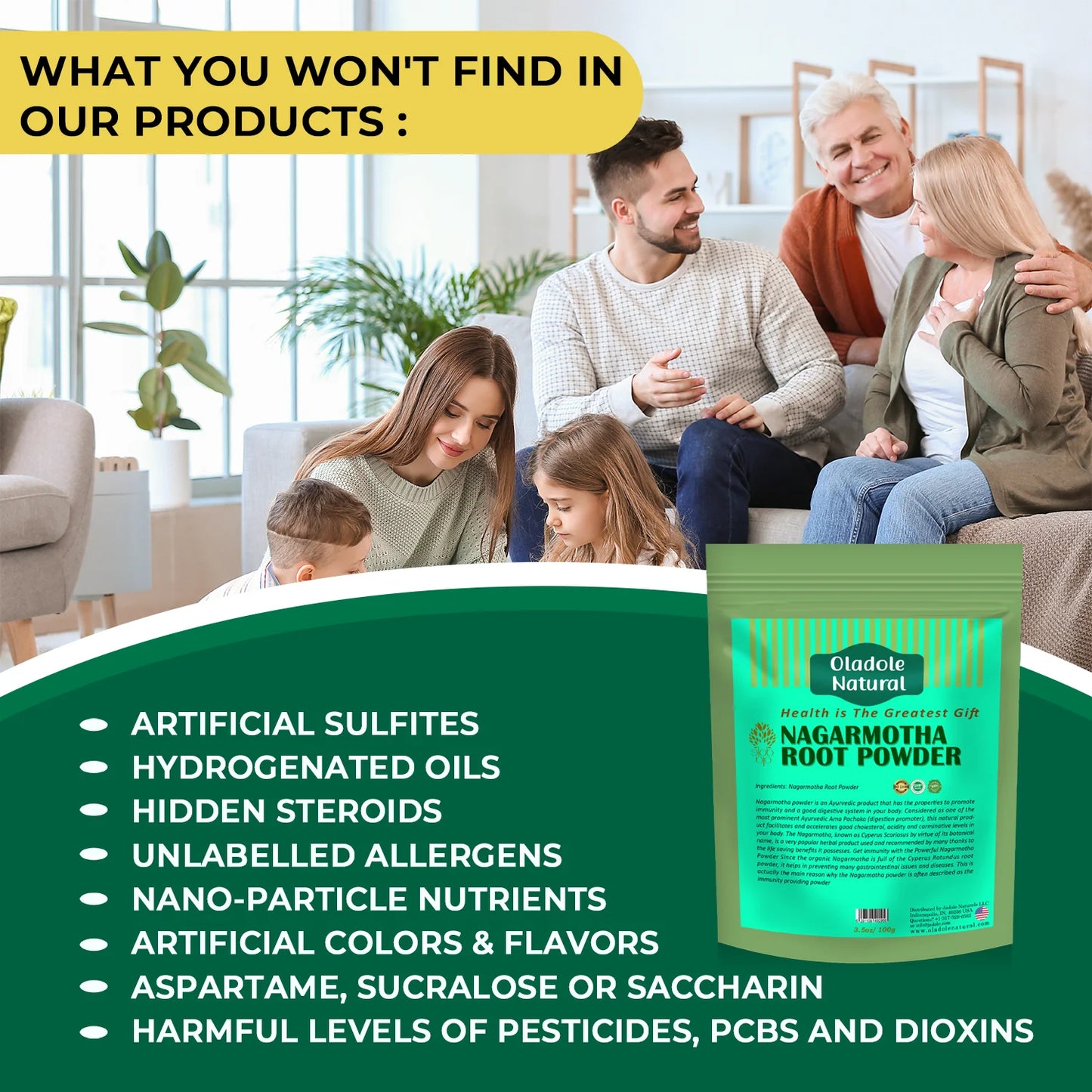 Oladole Natural Nagarmotha root Powder Our Product Features