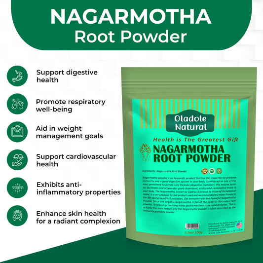 Oladole Natural Nagarmotha root Powder Benefits
