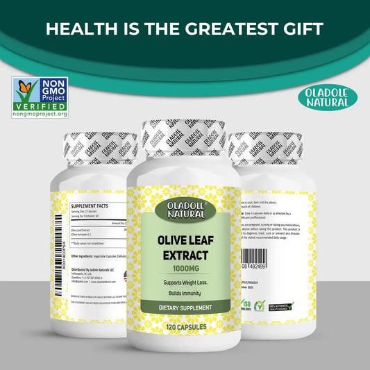 Oladole Natural Olive Leaf Extract 1000mg 120 Capsule