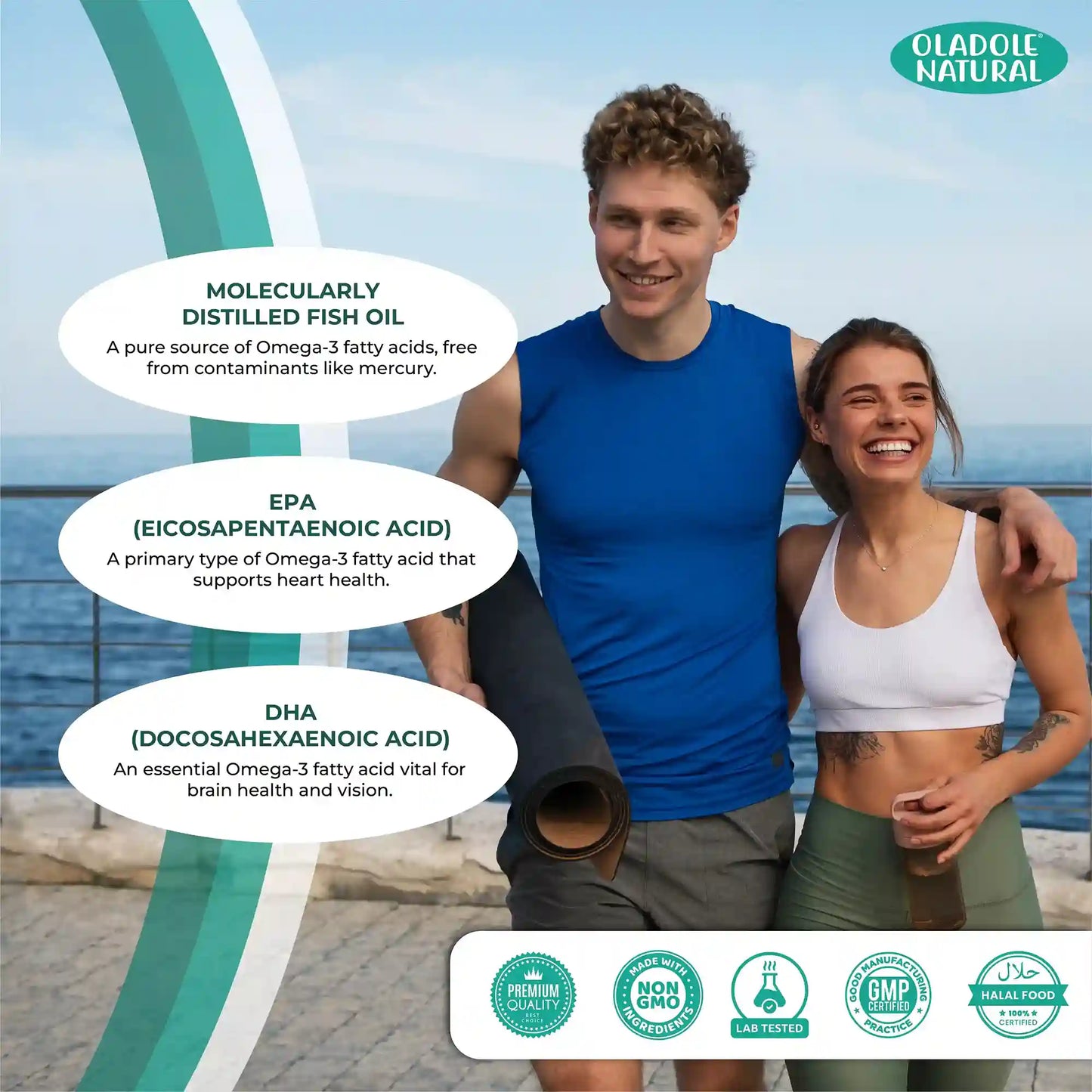Oladole Natural Omega 3 Fish Oil 1000mg 100 Softgel