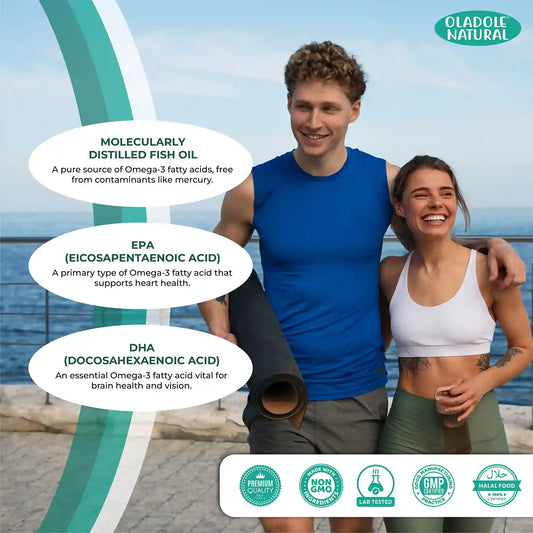 Oladole Natural Omega 3 Fish Oil 1000mg 100 Softgel