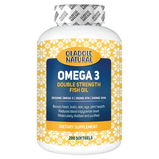 Oladole Natural Omega 3 Fish Oil 2000 mg 360 EPA 240 DHA 200 Softgel
