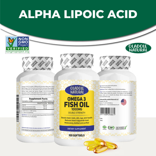 Oladole Natural Omega 3 Fish Oil 1000mg 100 Softgel