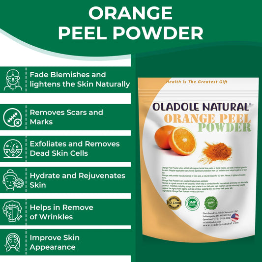 Oladole Natural Orange Peel Powder 100% Pure and Natural
