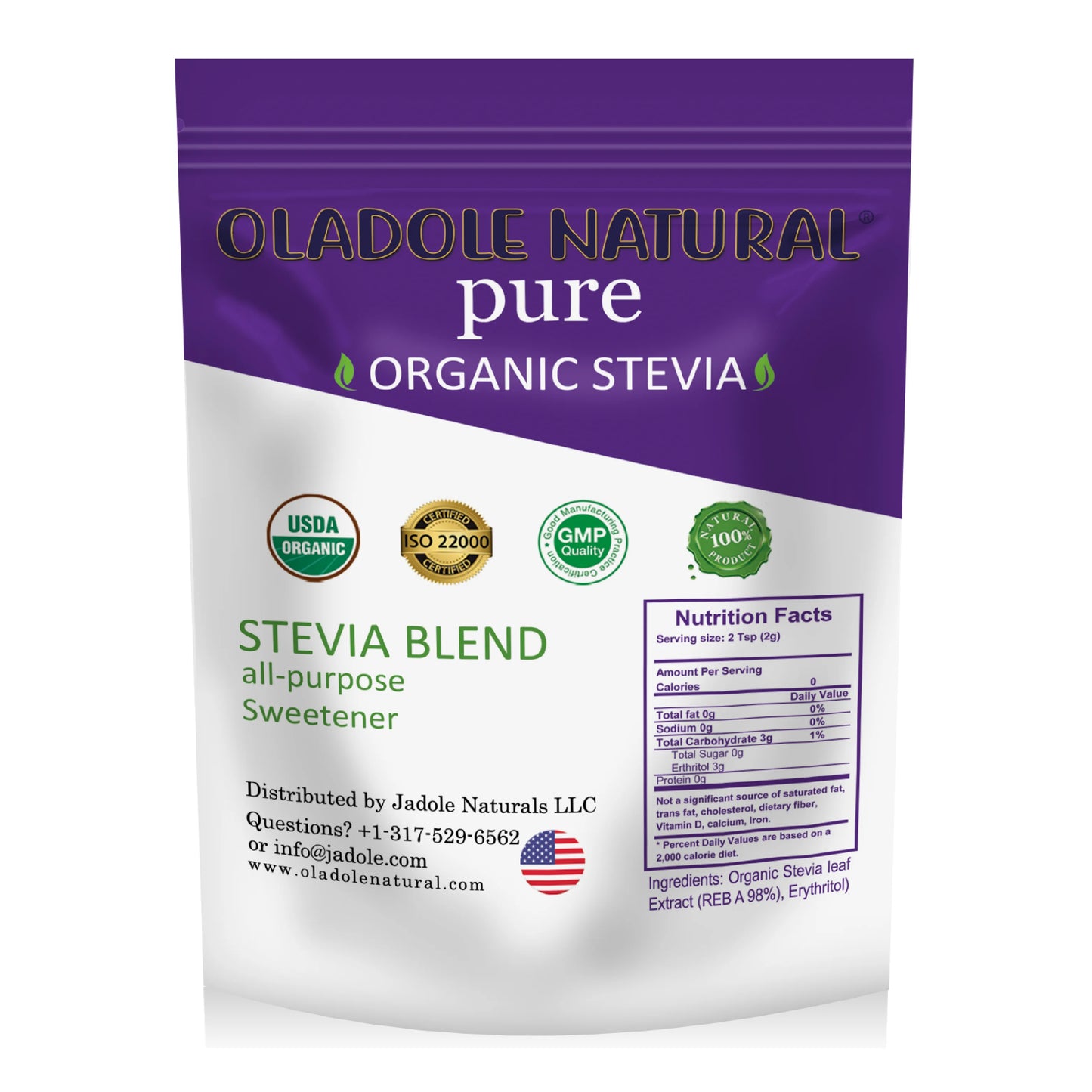 Oladole Natural Organic Stevia Sweetener Blend 200g