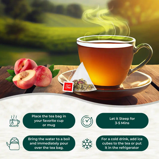 Oladole Natural Peach Oolong Tea - 20 Tea Bags