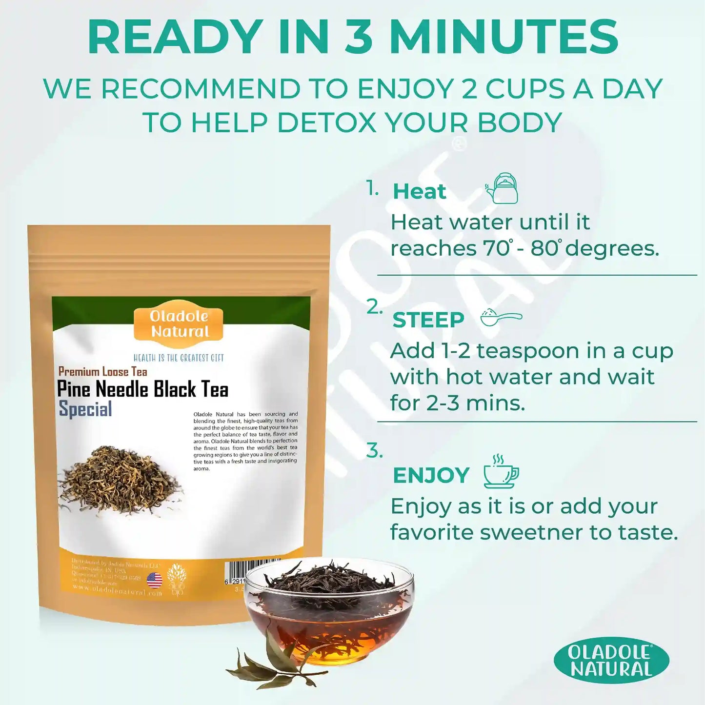 Oladole Natural Pine Needle Black Tea 100g
