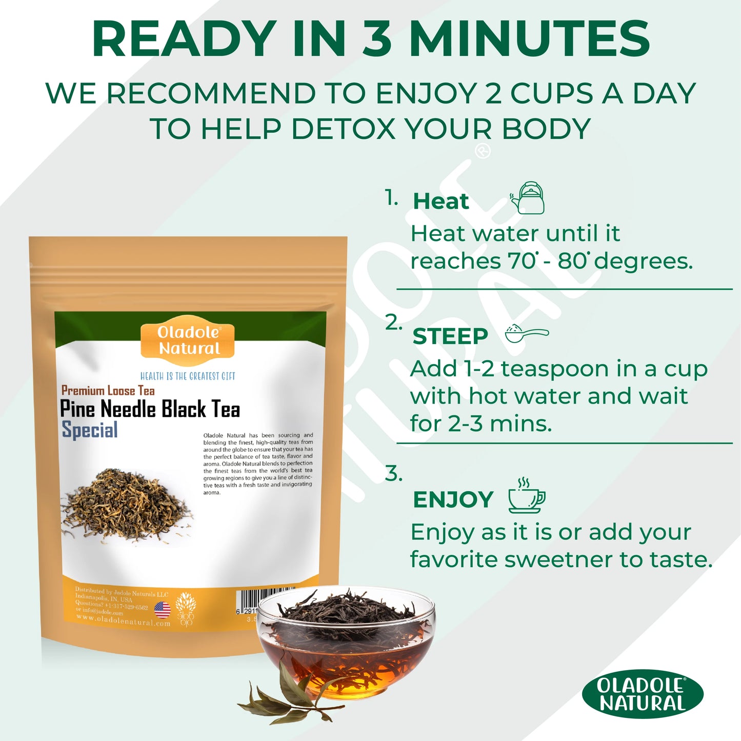 Oladole Natural Pine Needle Black Tea  How To Use