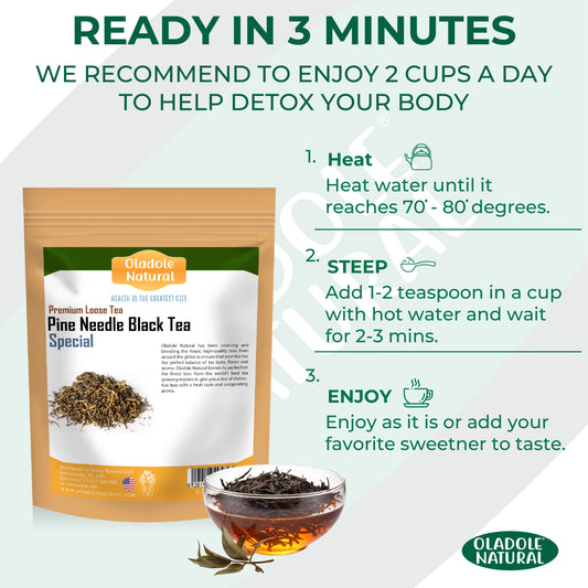Oladole Natural Pine Needle Black Tea  How To Use