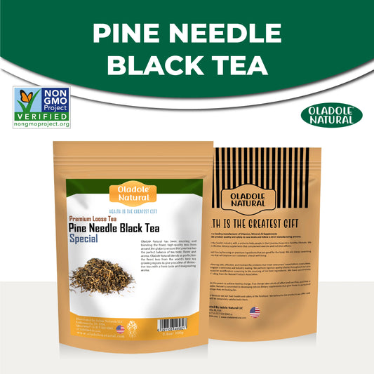 Oladole Natural Pine Needle Black Tea Front And Back 