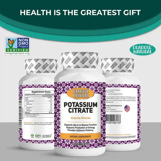 Oladole Natural Potassium Citrate 99 mg Supplement 120 Tablets