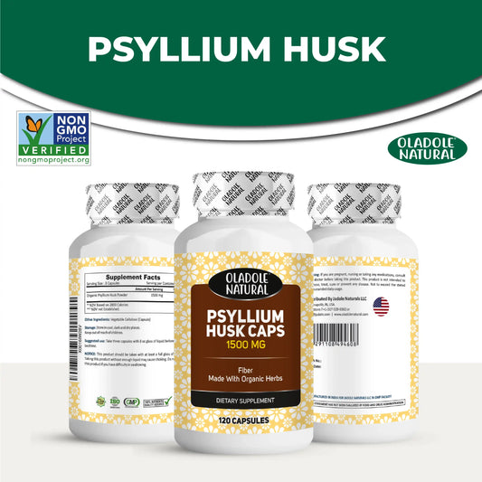 Oladole Natural Psyllium Husk 1500mg 120 Capsules
