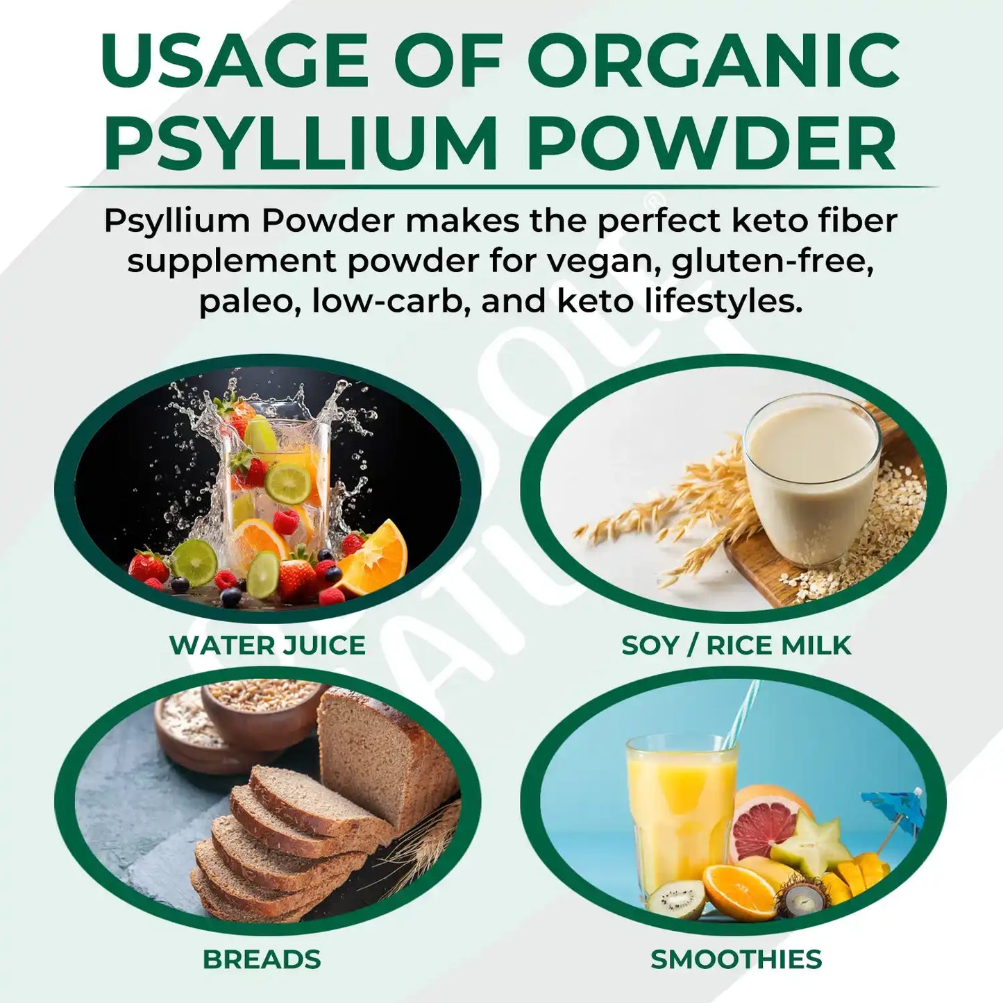 Oladole Natural Psyllium Husk Powder 100g