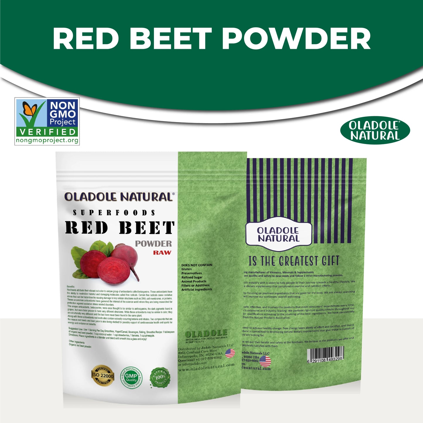 Oladole Natural Organic Red Beet Root Powder 100g