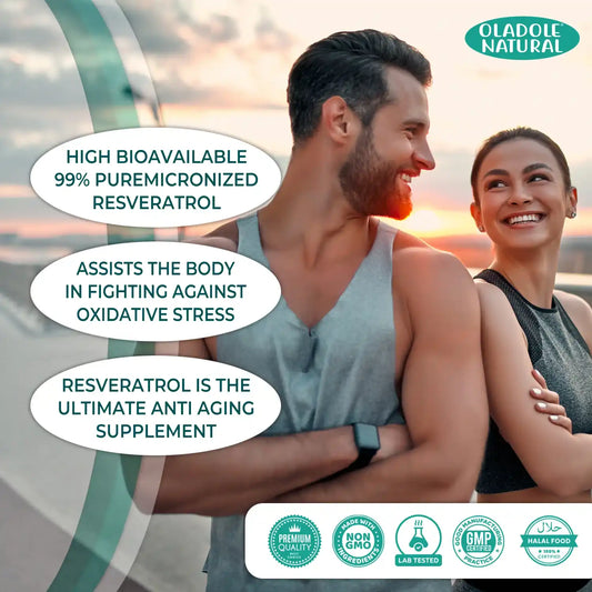 Oladole Natural Resveratrol- 1450mg (60 Tablets)