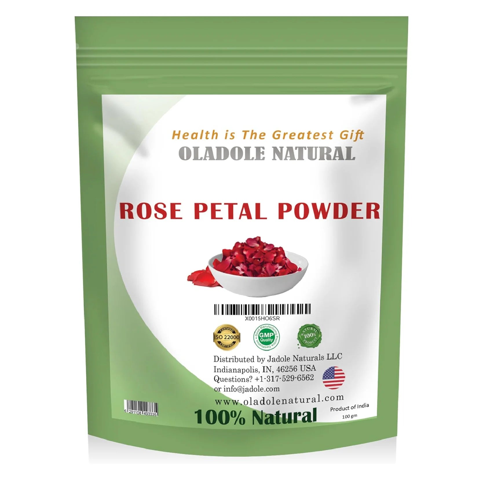 Oladole Natural Rose Petal Powder 100g