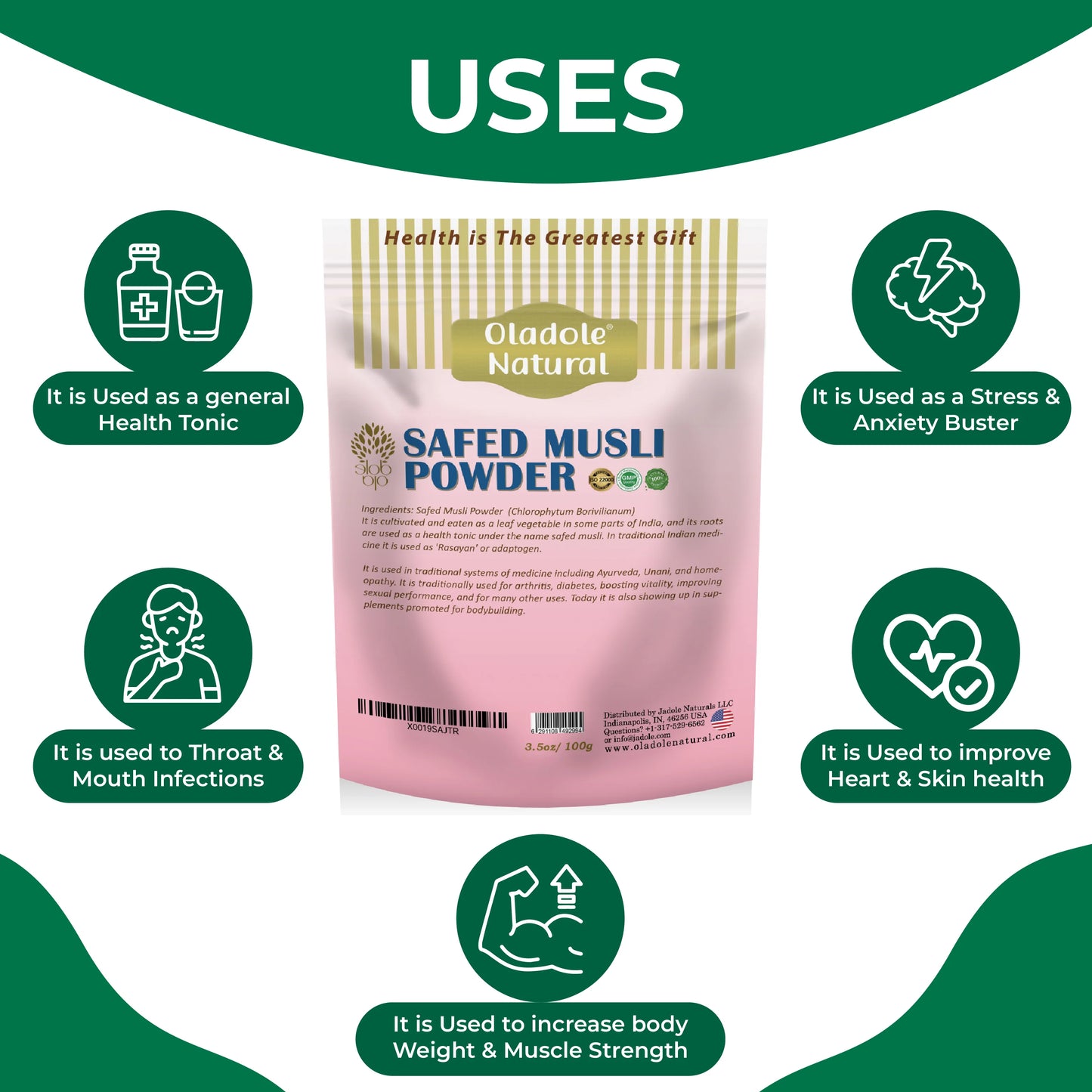 Oladole Natural Safed Musli Powder  Uses