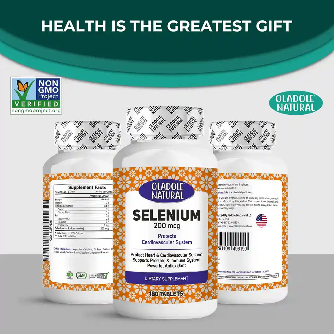 Oladole Natural Selenium 200mcg 180 Tablets