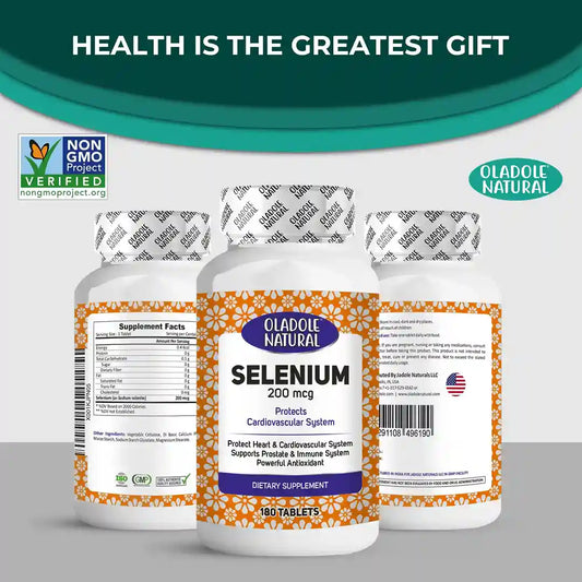 Oladole Natural Selenium 200mcg 180 Tablets