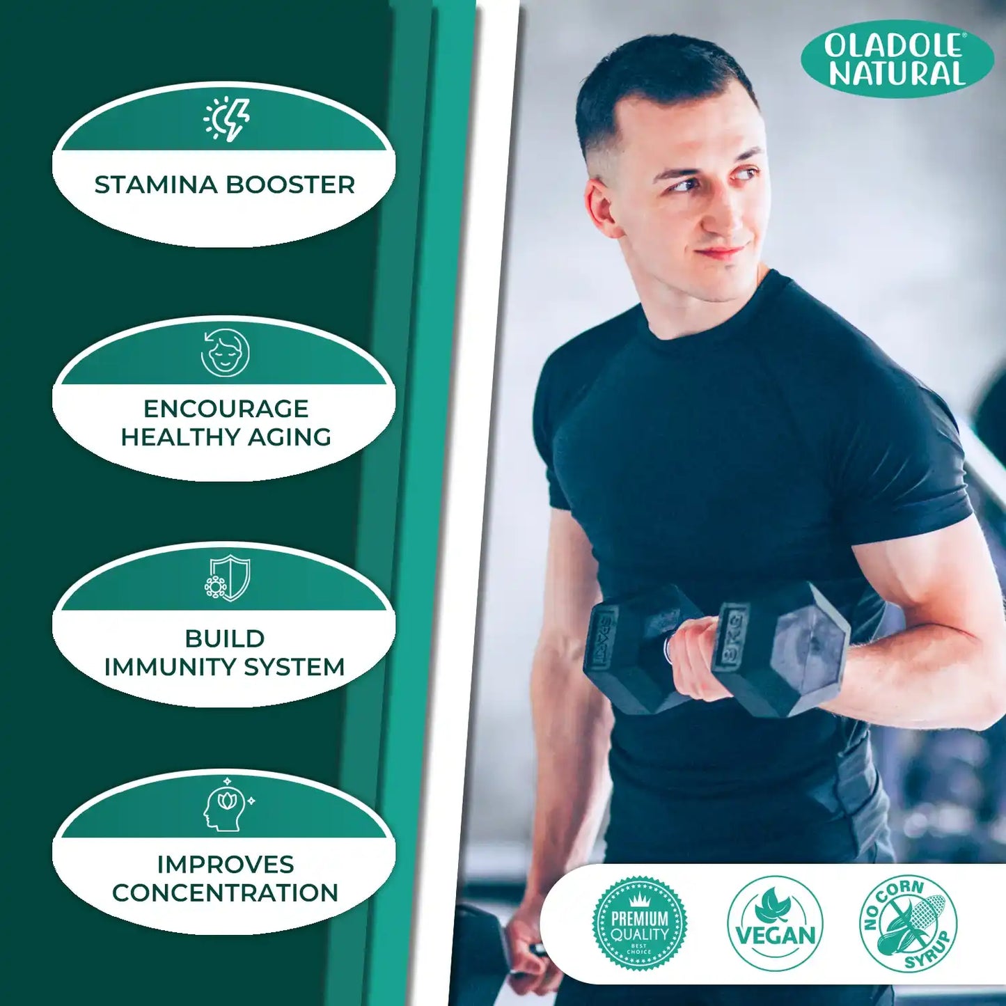 Oladole Natural Shatavari 1000mg 120 Capsules