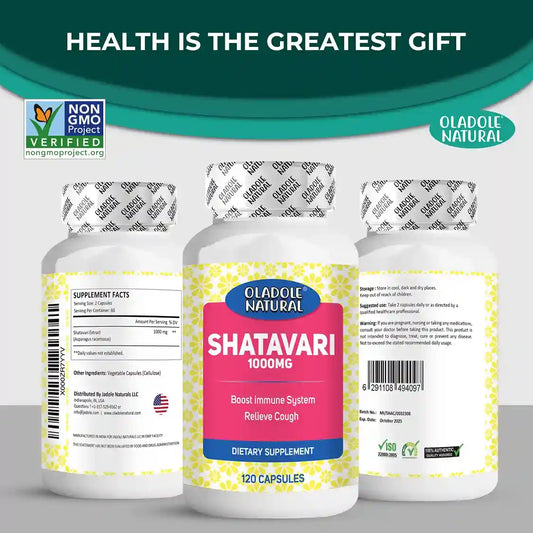 Oladole Natural Shatavari 1000mg 120 Capsules