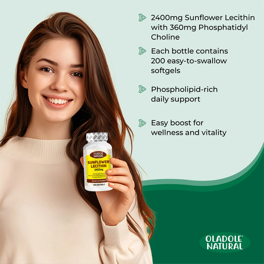 Oladole Natural Sunflower Lecithin 2400mg - 200 Softgels