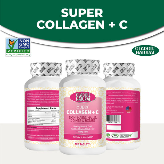 Oladole Natural Super Collagen with Vitamin C 6000mg 120 Tablets