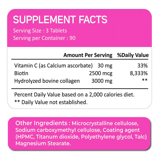 Oladole Natural Super Collagen Peptides + Vitamin C & Biotin
