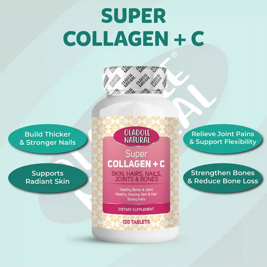 Oladole Natural Super Collagen with Vitamin C 6000mg 120 Tablets
