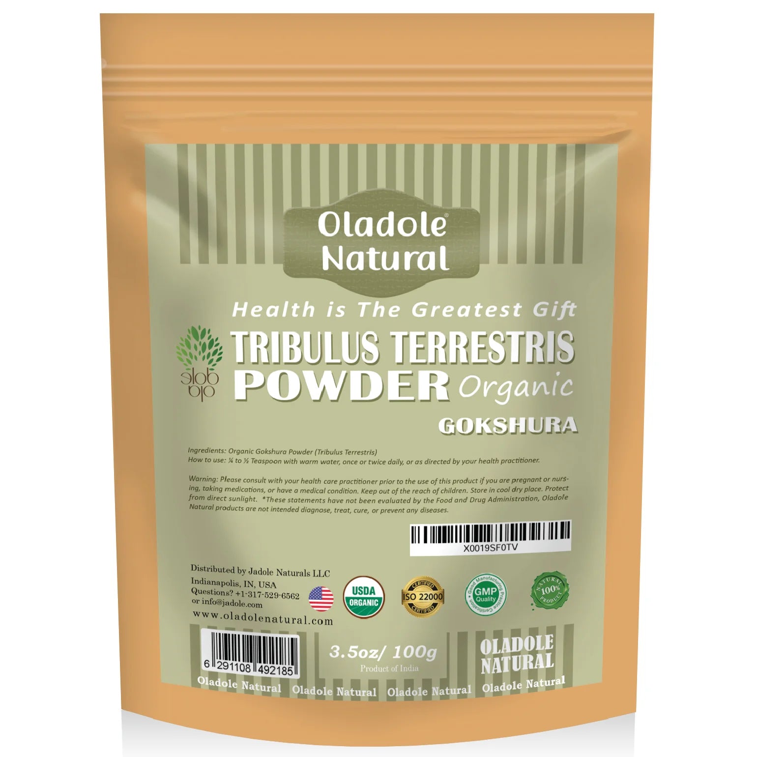 مسحوق أولادول تريبولوس تيريستريس جوكشورا الطبيعي 100 جرام 