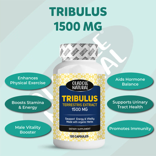 Oladole Natural Tribulus terrestris 1500 mg, 120 Capsules